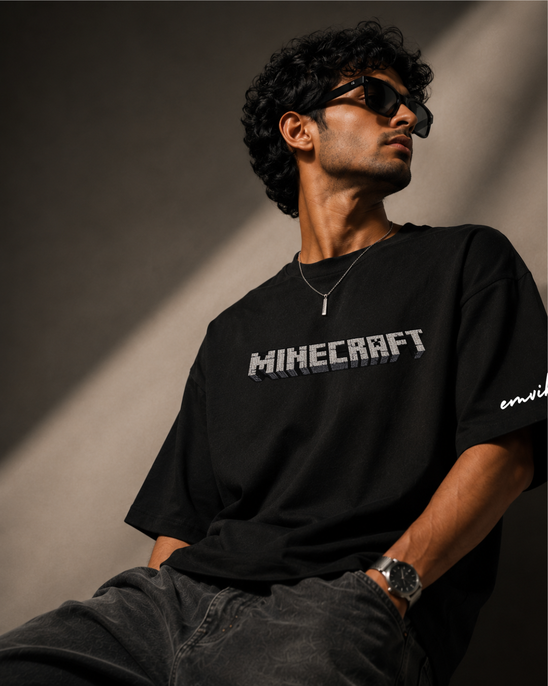 Minecraft Embroidered Heavyweight Tee