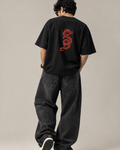Crimson Wyrm Heavyweight Embroidered Tee
