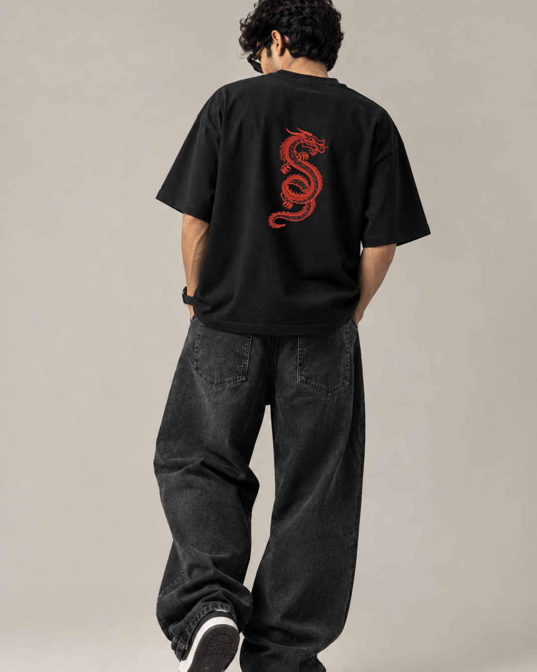 Crimson Wyrm Heavyweight Embroidered Tee
