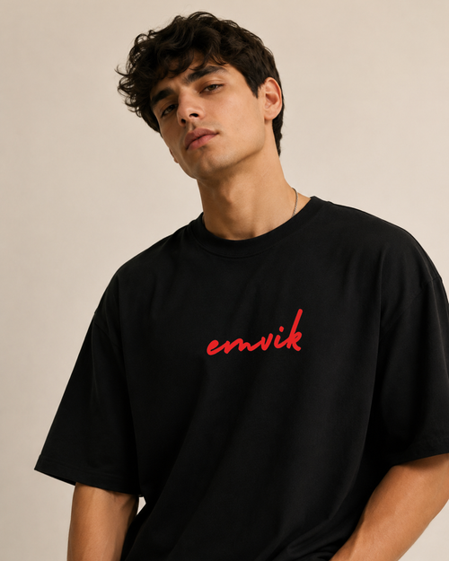 Crimson Wyrm Heavyweight Embroidered Tee