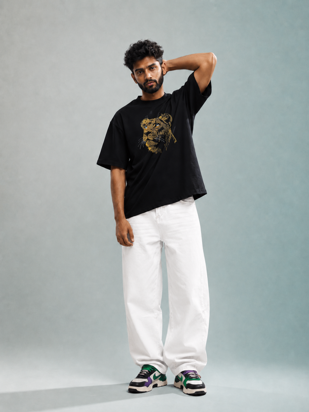 Cleo Heavyweight Embroidered Tee
