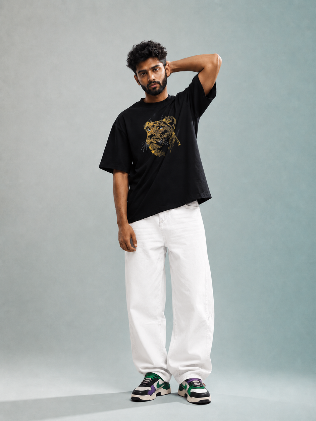 Cleo Heavyweight Embroidered Tee