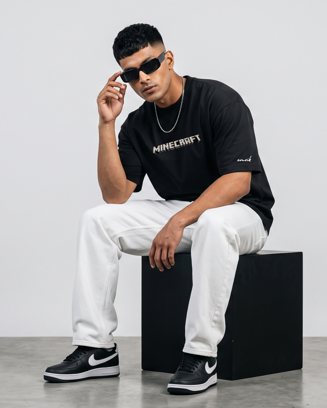 Minecraft Embroidered Heavyweight Tee