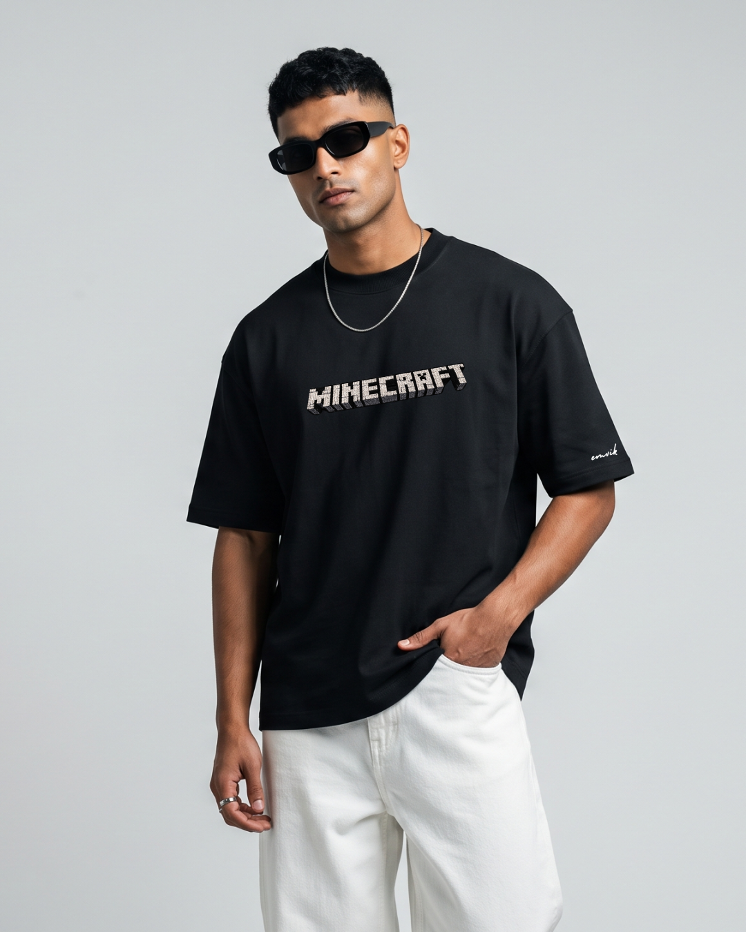 Minecraft Embroidered Heavyweight Tee