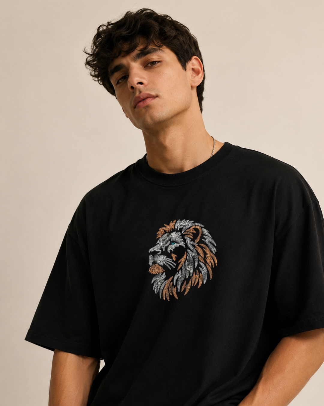Simba Heavyweight Embroidered Tee