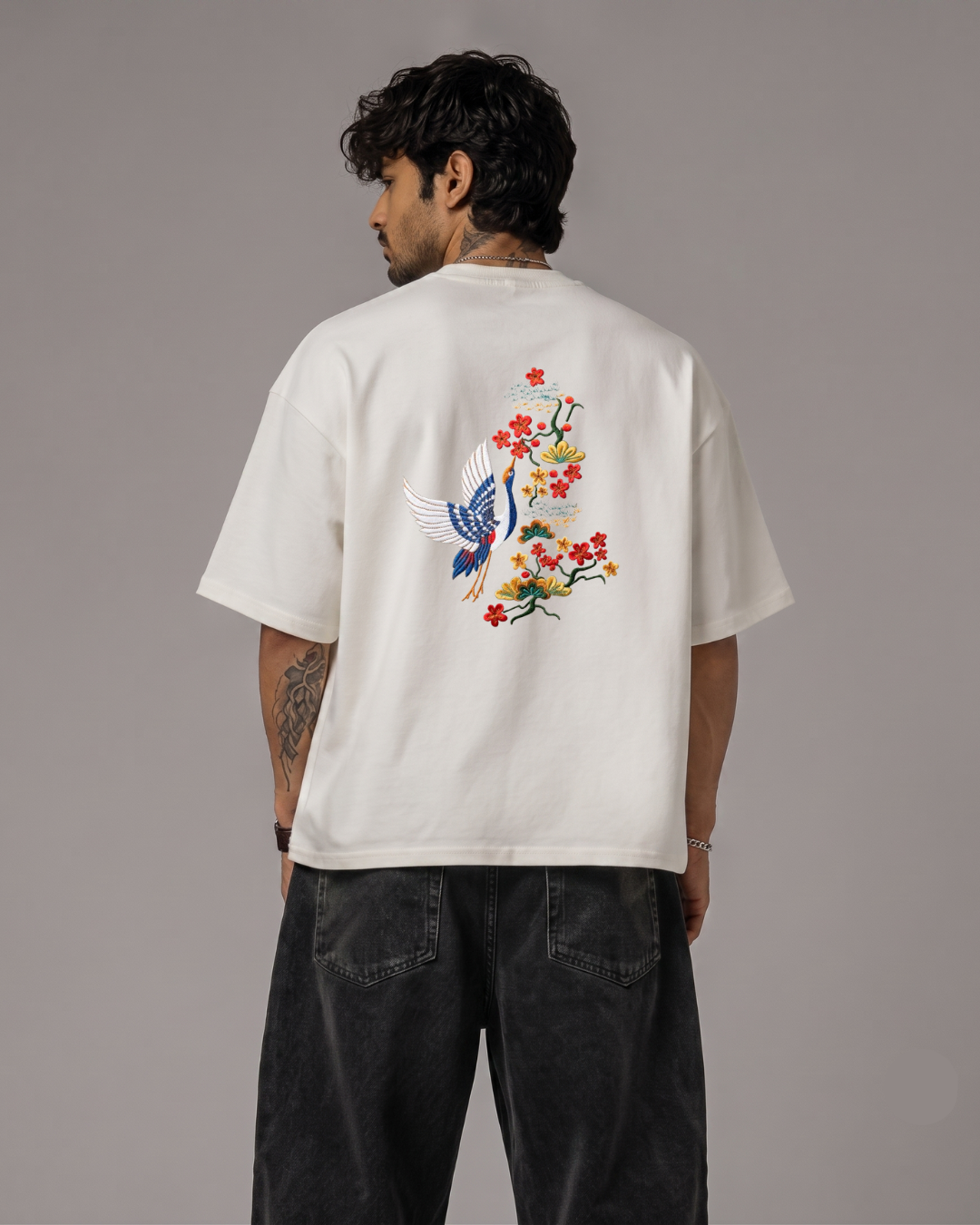 Tsuru Heavyweight Embroidered Tee