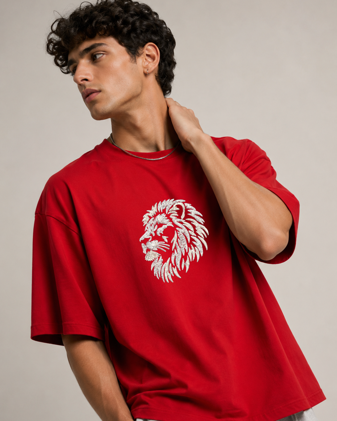 Simba Heavyweight Embroidered Tee