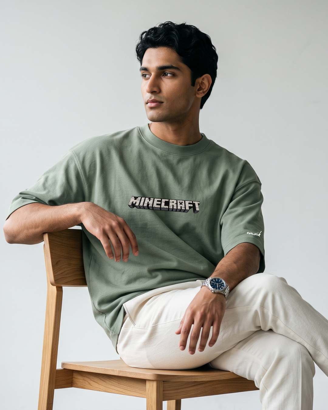 Minecraft Embroidered Heavyweight Tee