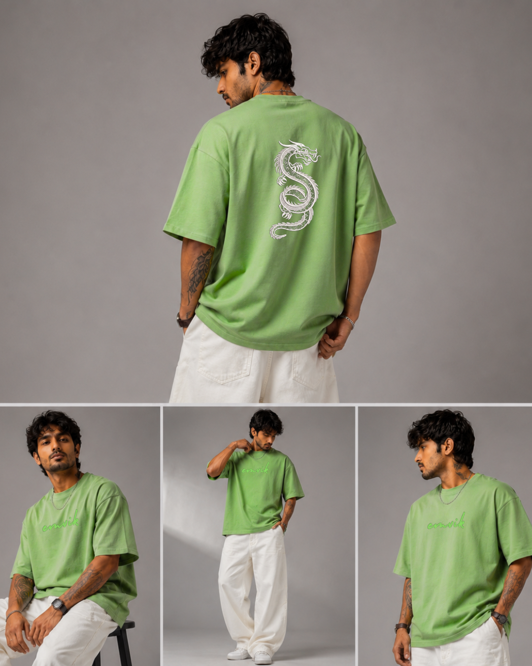 Crimson Wyrm Heavyweight Embroidered Tee