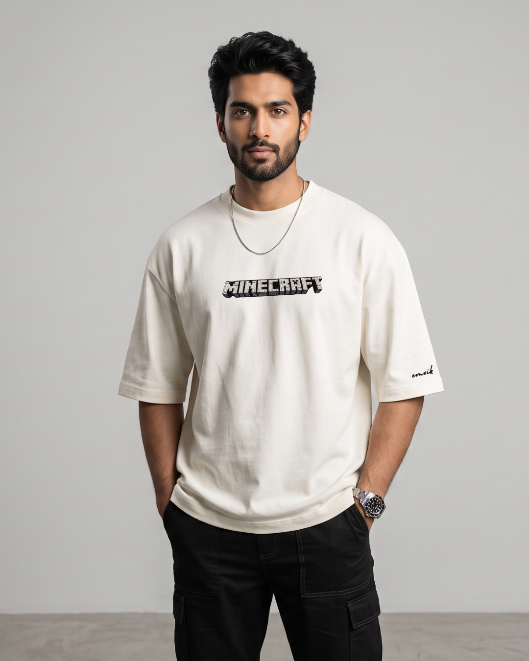 Minecraft Embroidered Heavyweight Tee