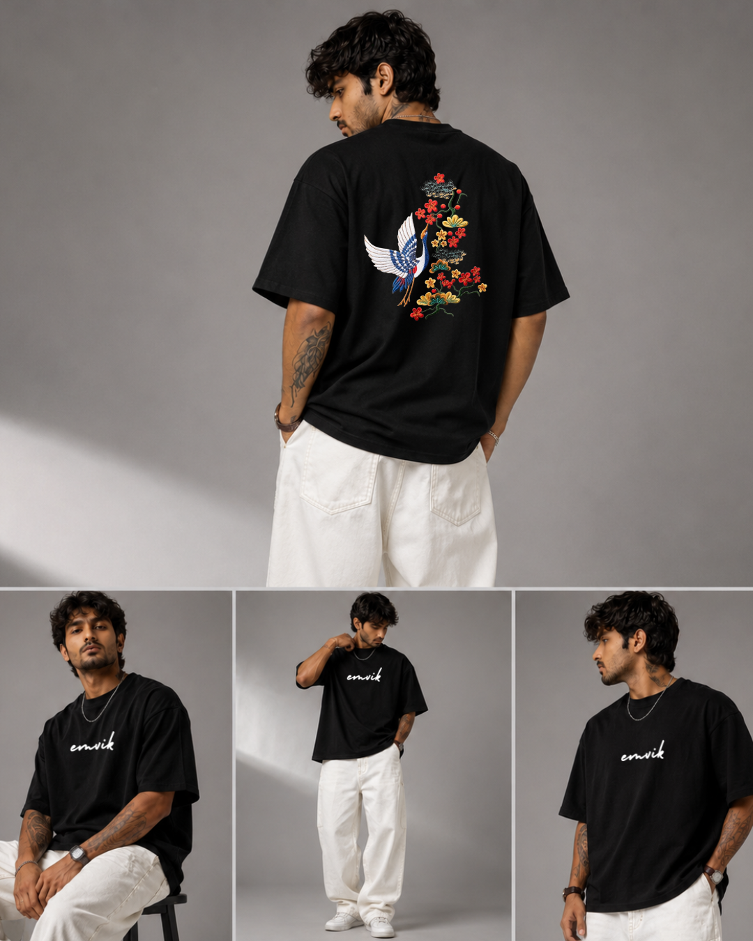 Tsuru Heavyweight Embroidered Tee