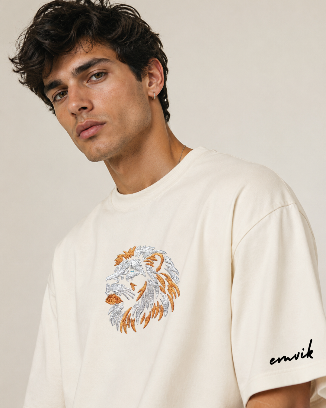 Simba Heavyweight Embroidered Tee