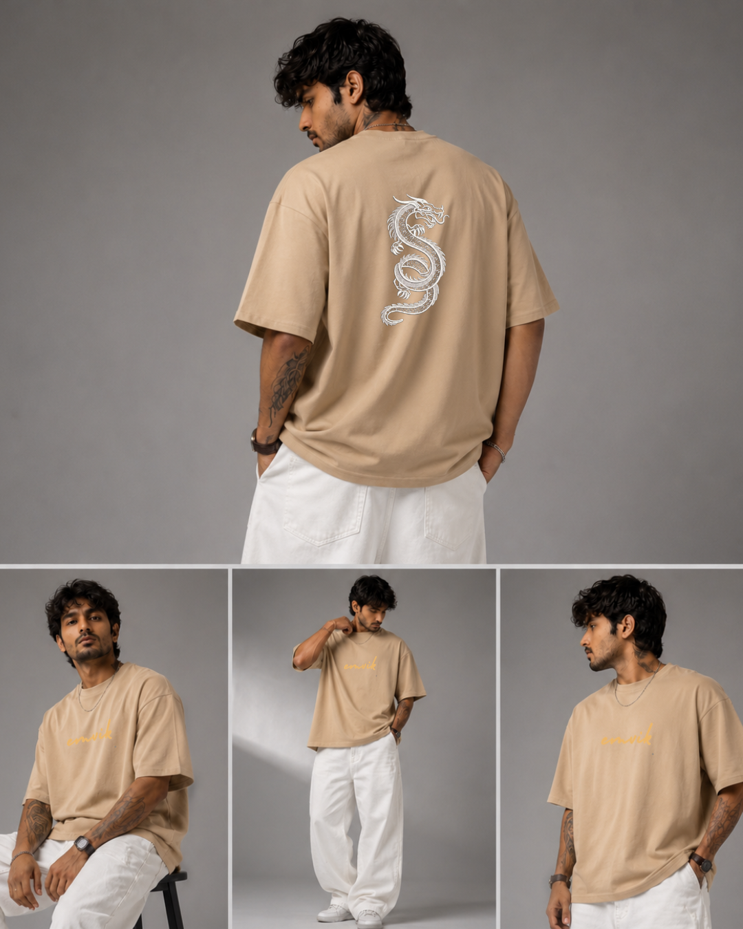 Crimson Wyrm Heavyweight Embroidered Tee