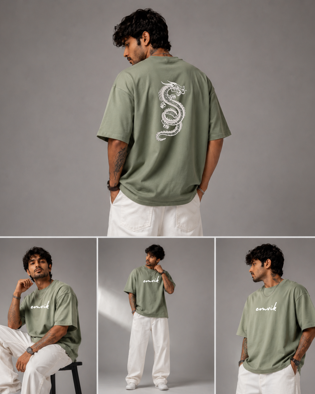 Crimson Wyrm Heavyweight Embroidered Tee