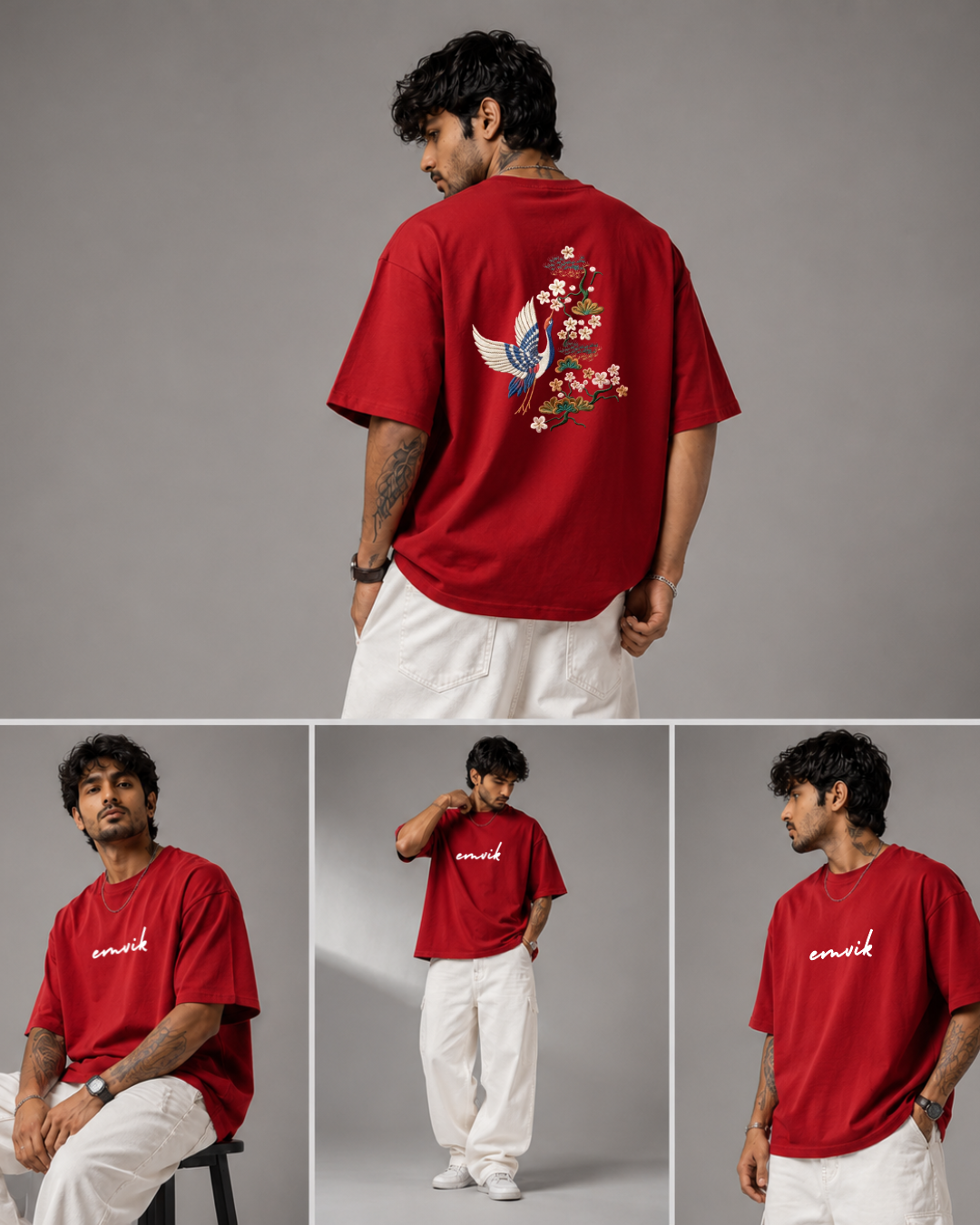 Tsuru Heavyweight Embroidered Tee