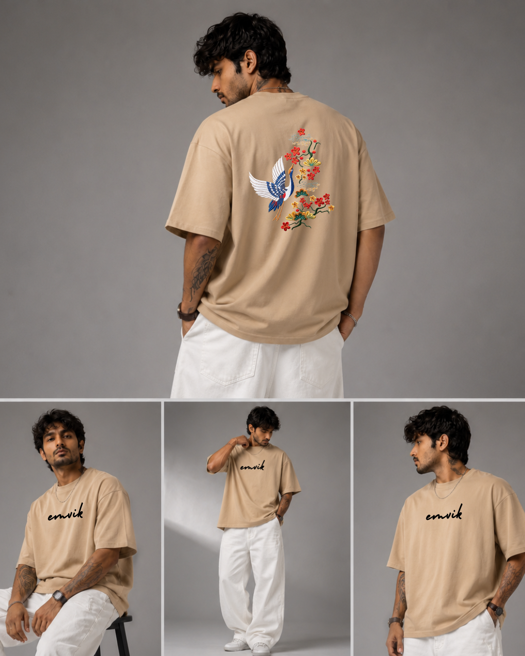 Tsuru Heavyweight Embroidered Tee