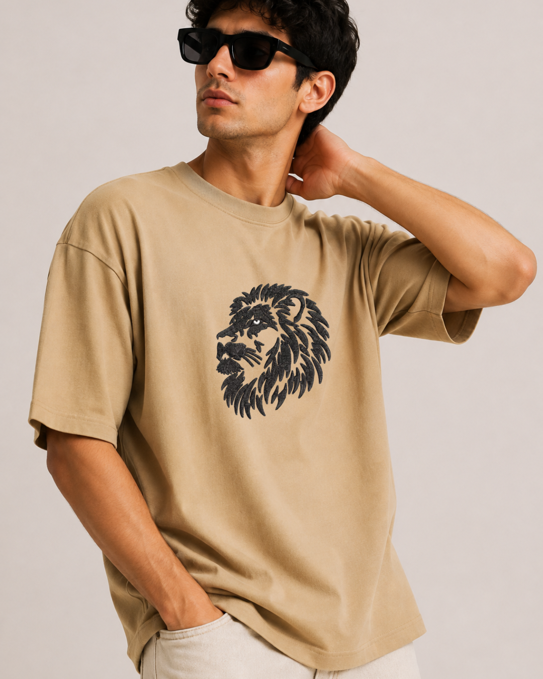 Simba Heavyweight Embroidered Tee