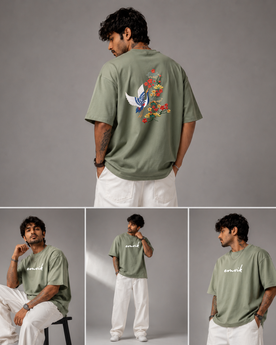 Tsuru Heavyweight Embroidered Tee