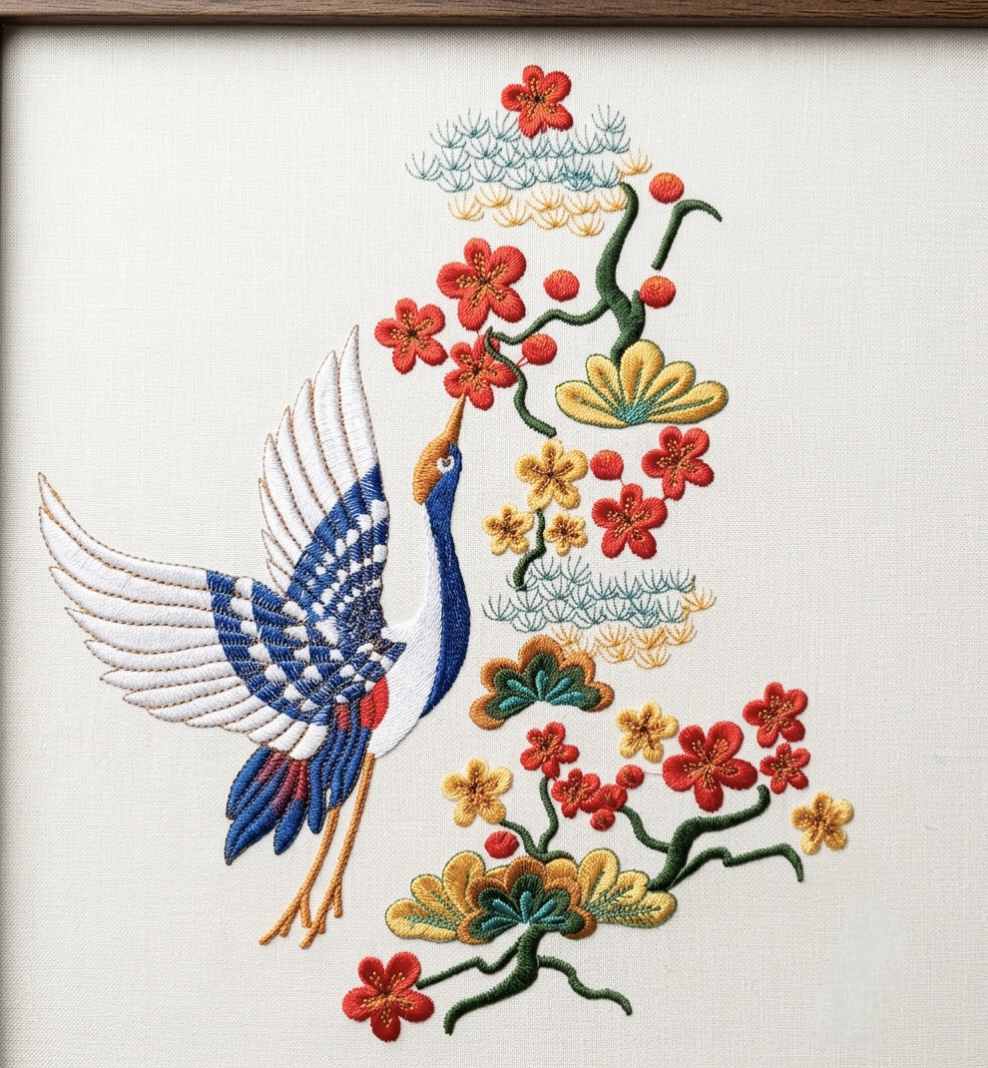Tsuru Heavyweight Embroidered Tee