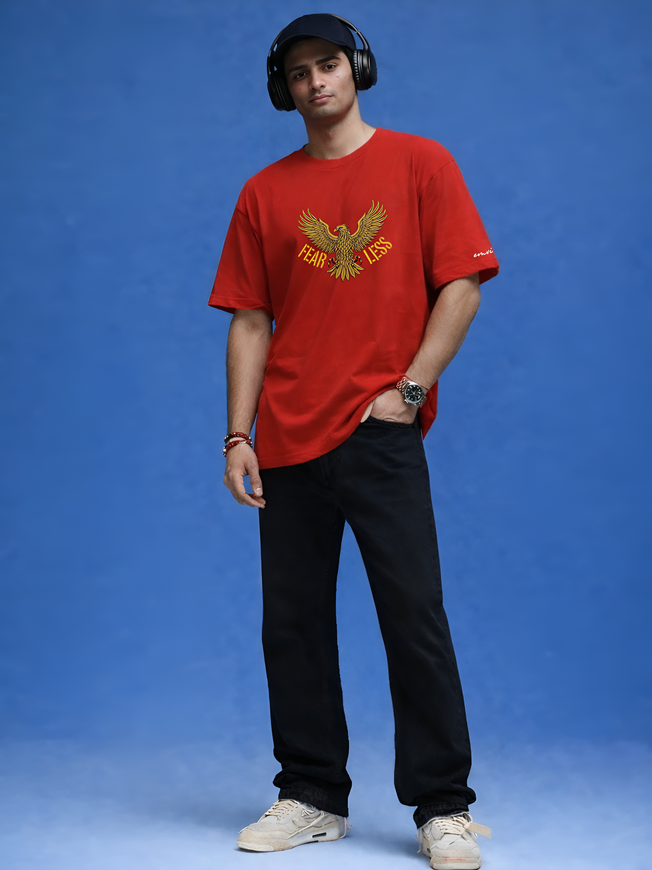 Fearless Eagle Embroidered T-Shirt