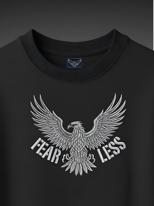 Fearless Eagle Embroidered T-Shirt | EMVIK
