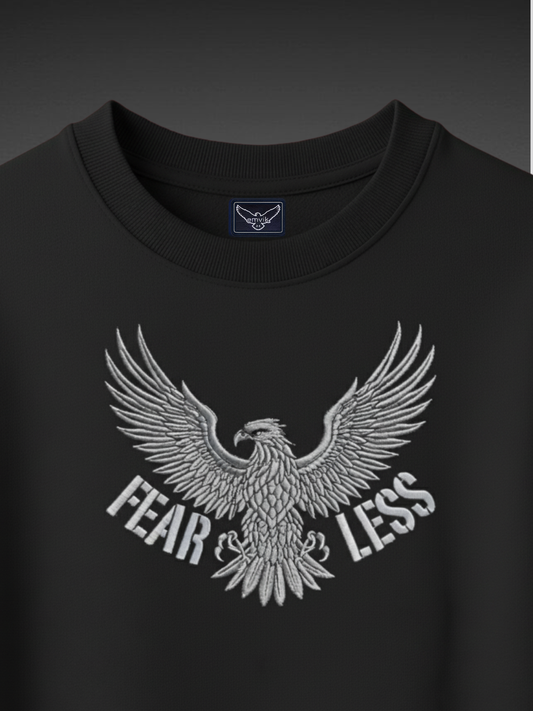 Fearless Eagle Embroidered T-Shirt | EMVIK