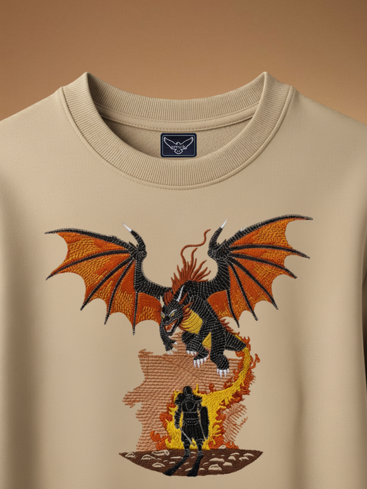 Dragonfire Embroidered T-Shirt | EMVIK