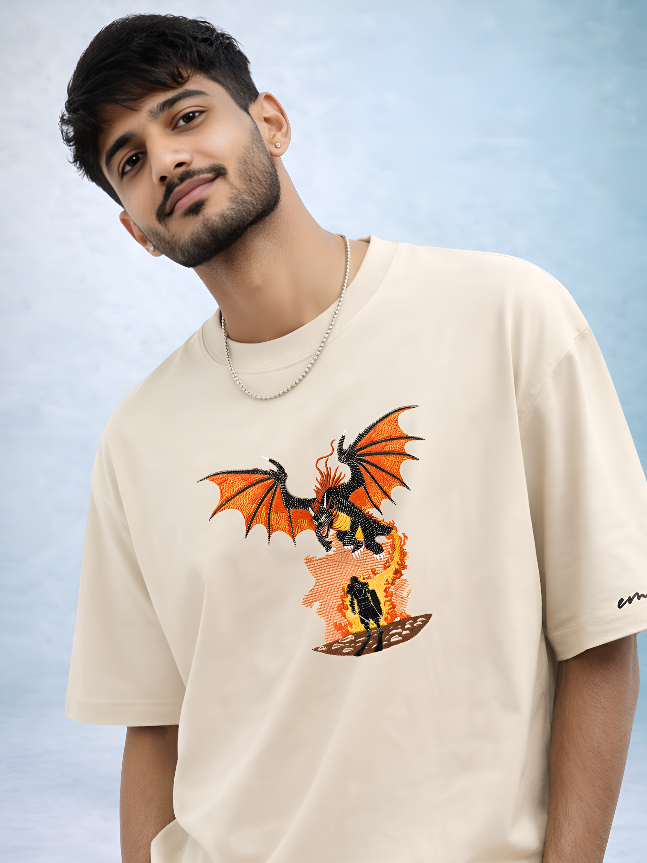 Dragonfire Embroidered T-Shirt