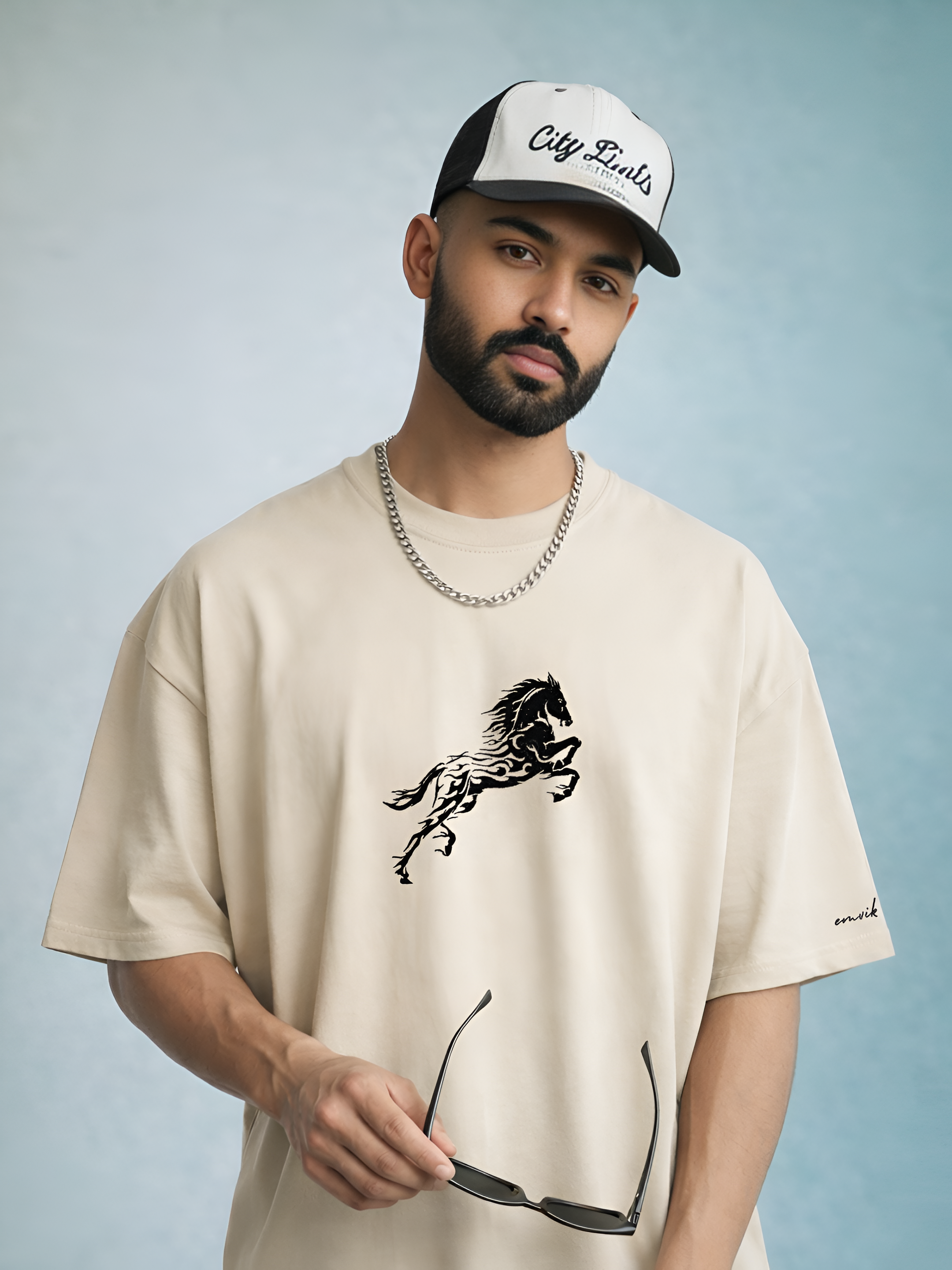 Ember Horse Heavyweight Embroidered Tee