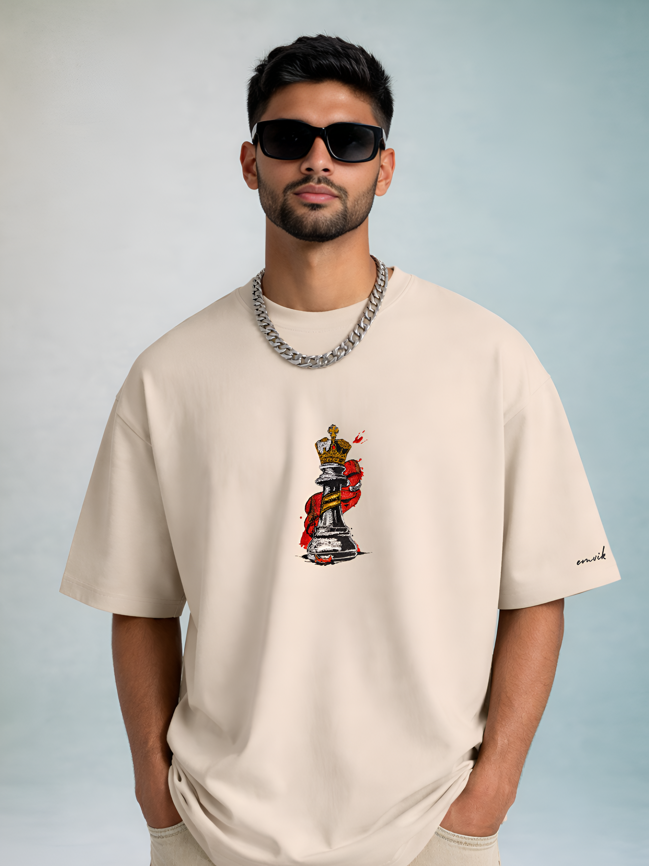 Crowned King Heavyweight Embroidered Tee
