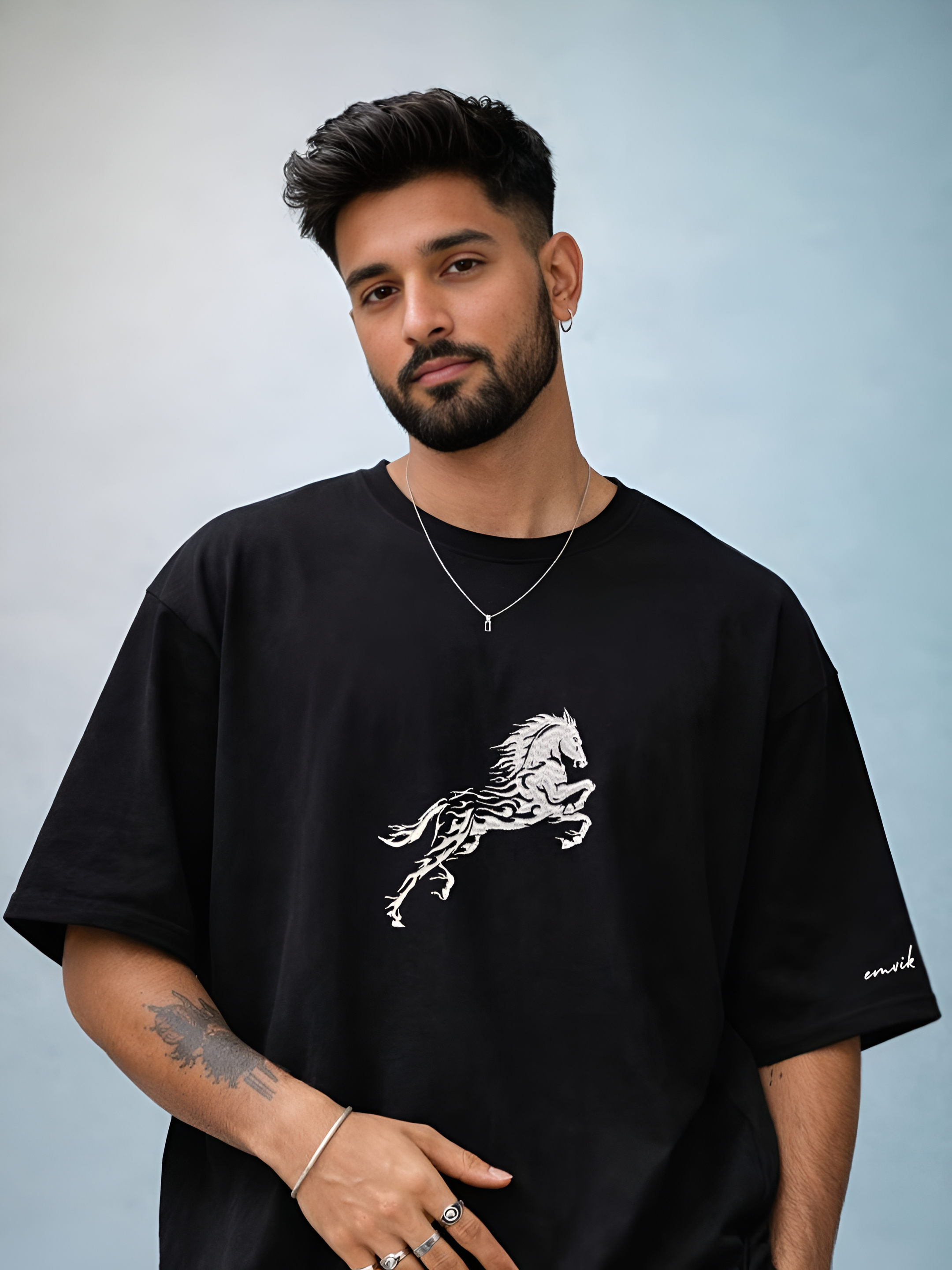 Ember Horse Heavyweight Embroidered Tee