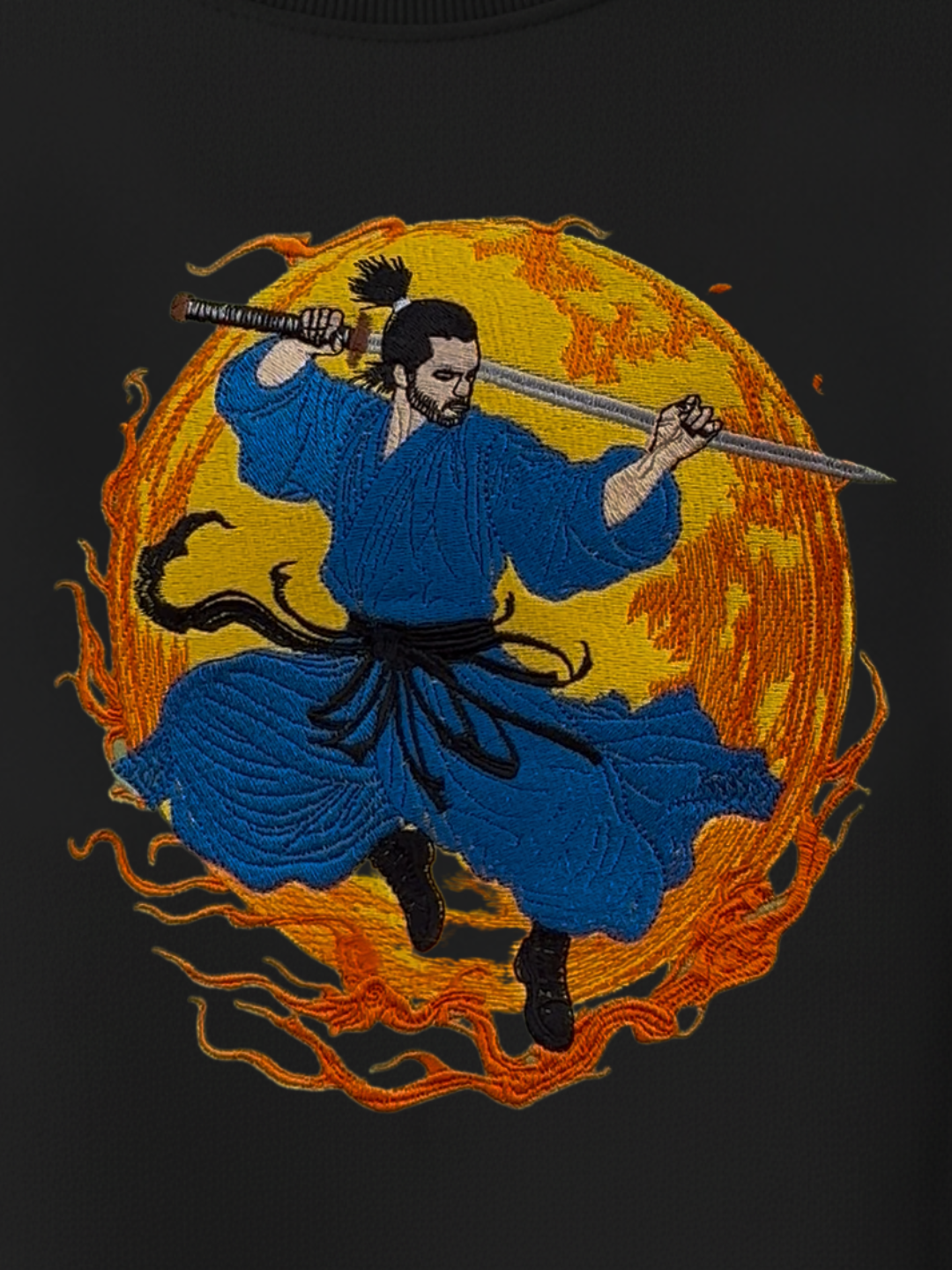 The Flame Warrior Embroidered T-Shirt