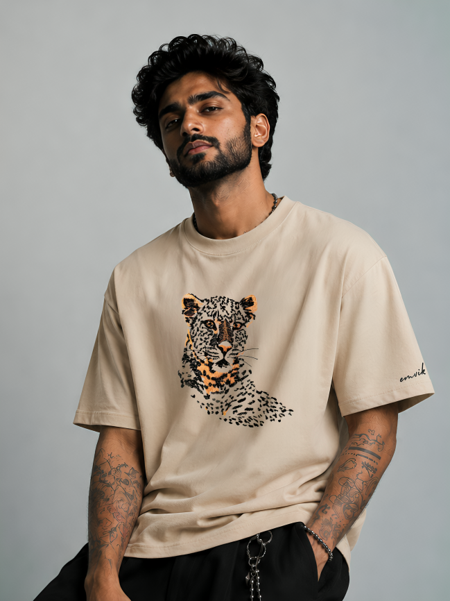 Sarah Heavyweight Embroidered Tee
