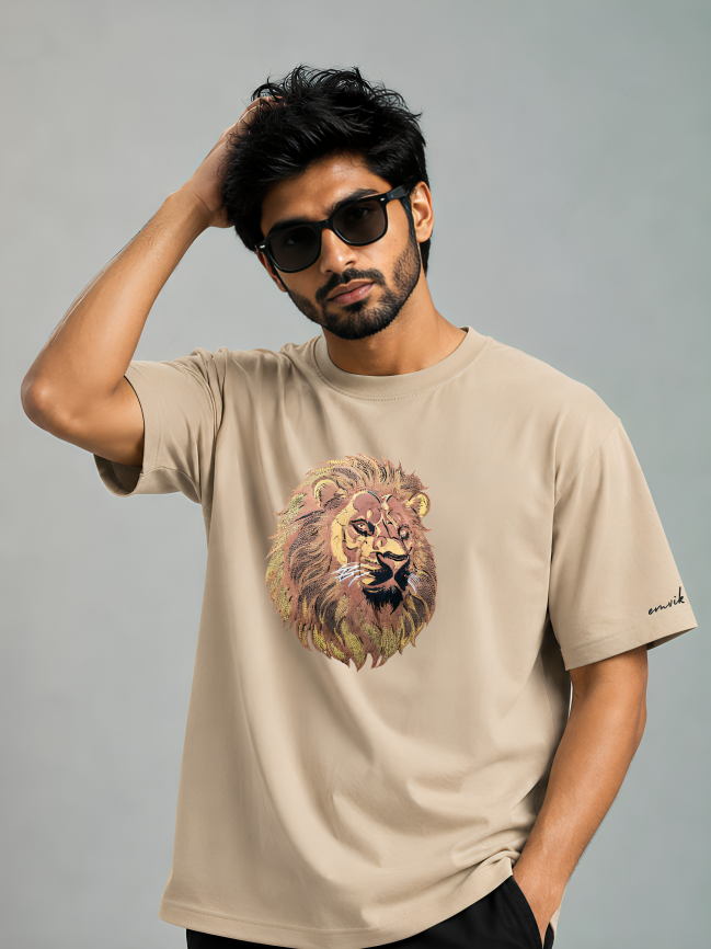 Simba Heavyweight Embroidered Tee