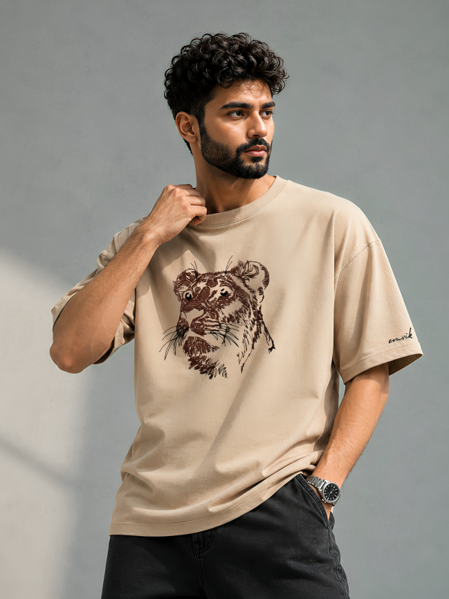 Cleo Heavyweight Embroidered Tee