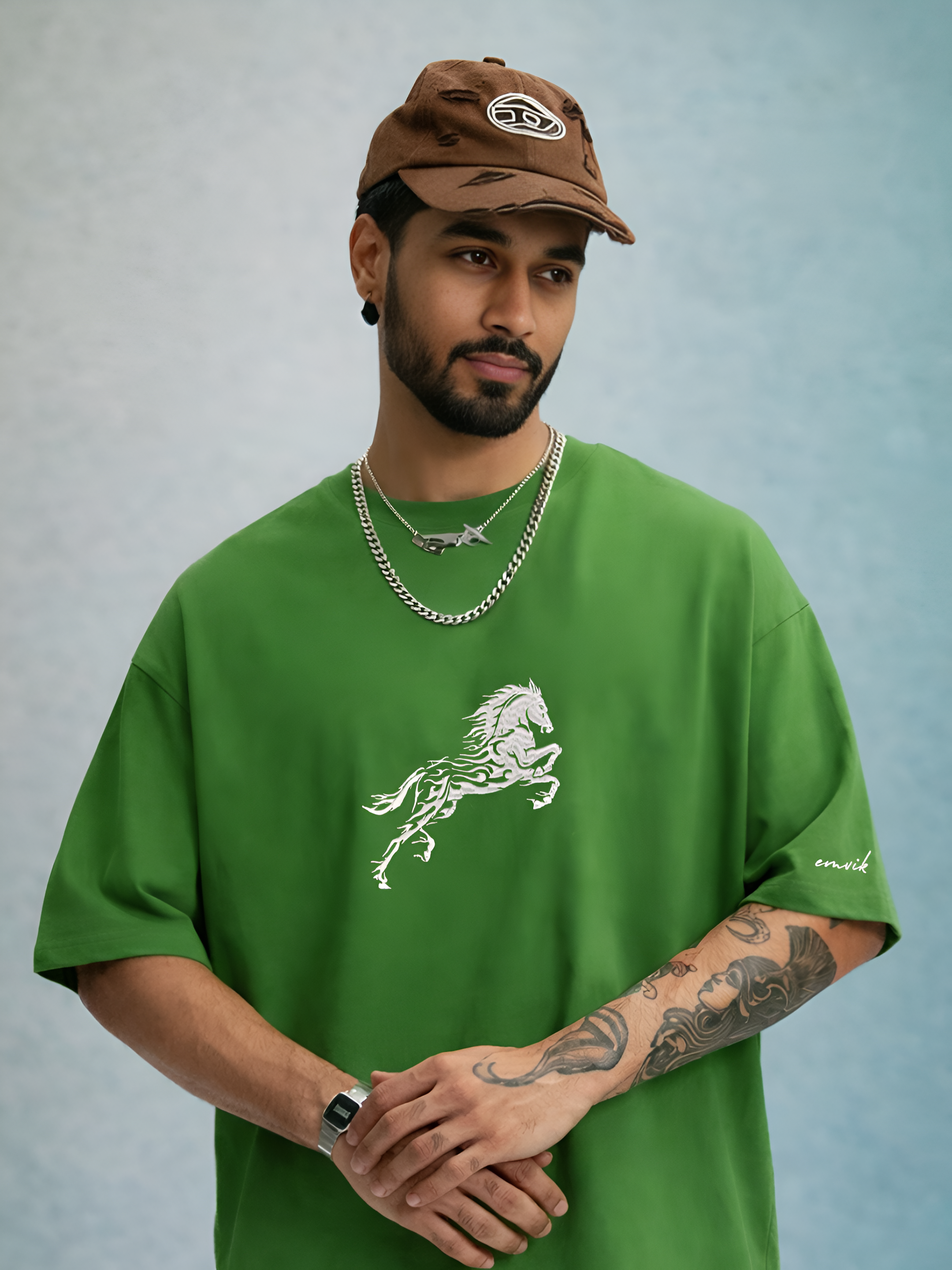 Ember Horse Heavyweight Embroidered Tee