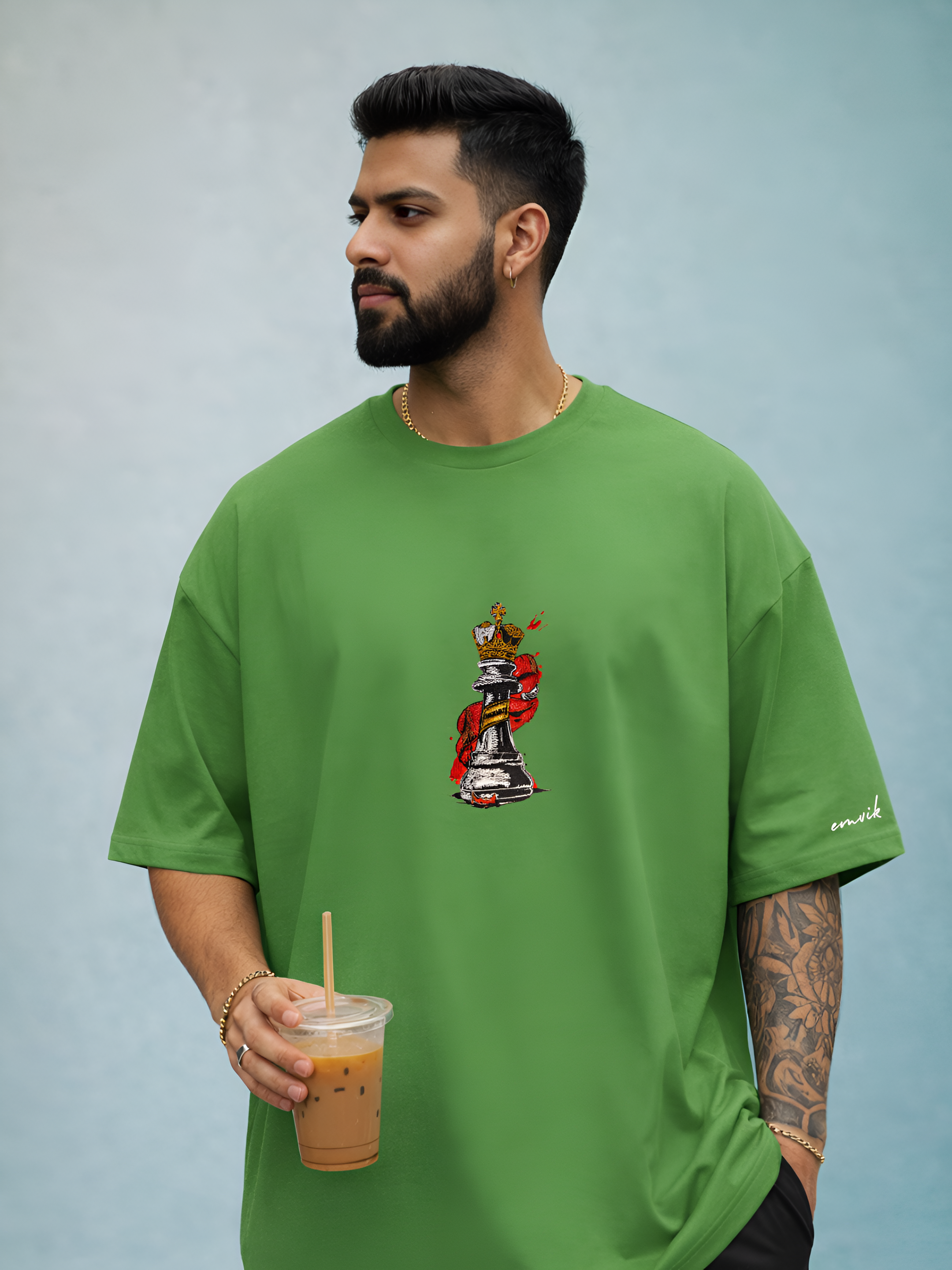 Crowned King Heavyweight Embroidered Tee