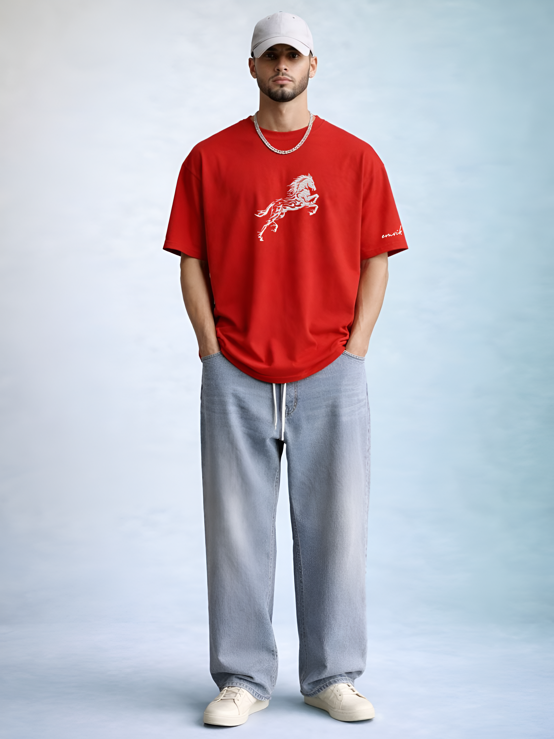 Ember Horse Heavyweight Embroidered Tee