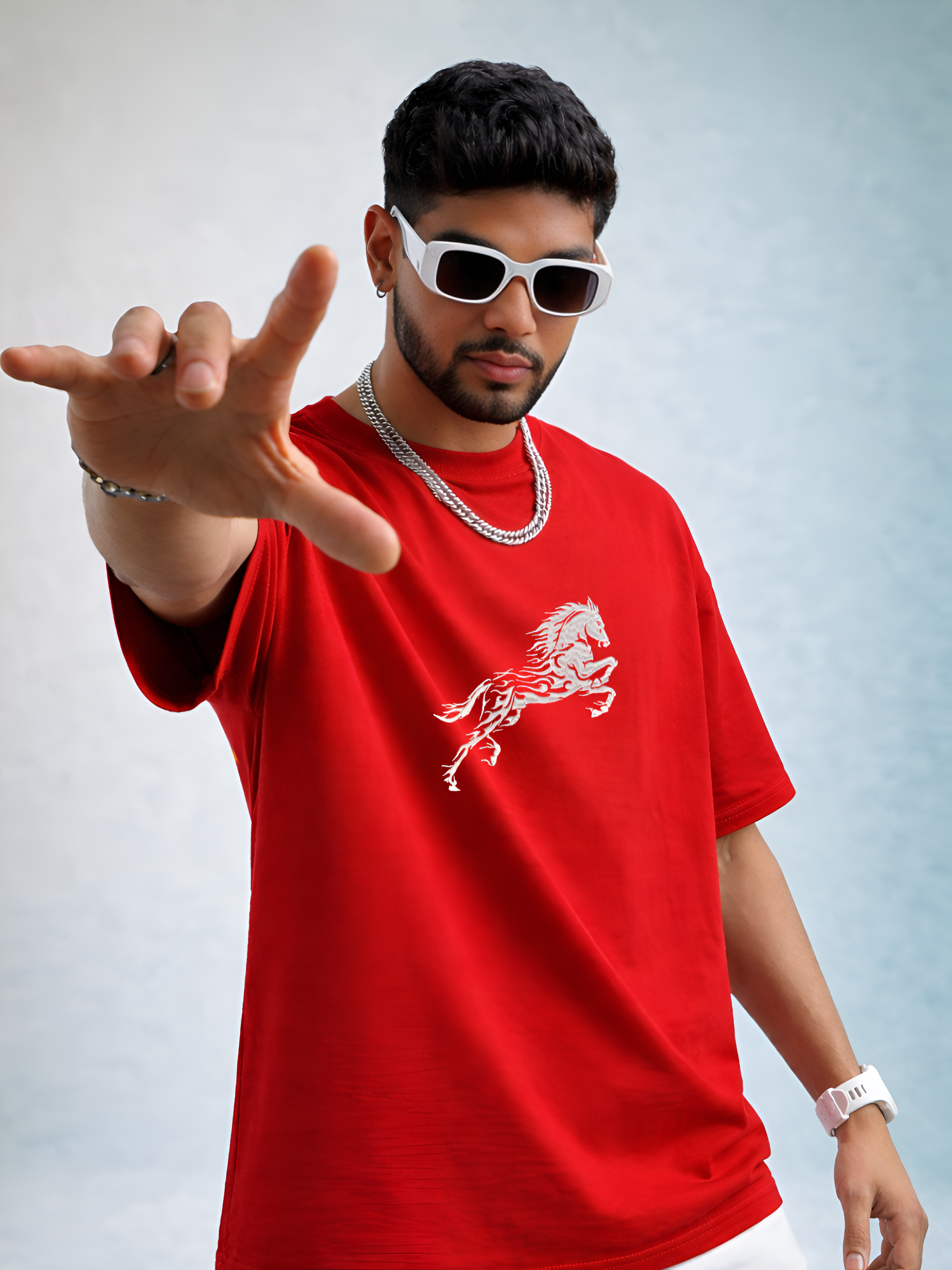 Ember Horse Heavyweight Embroidered Tee