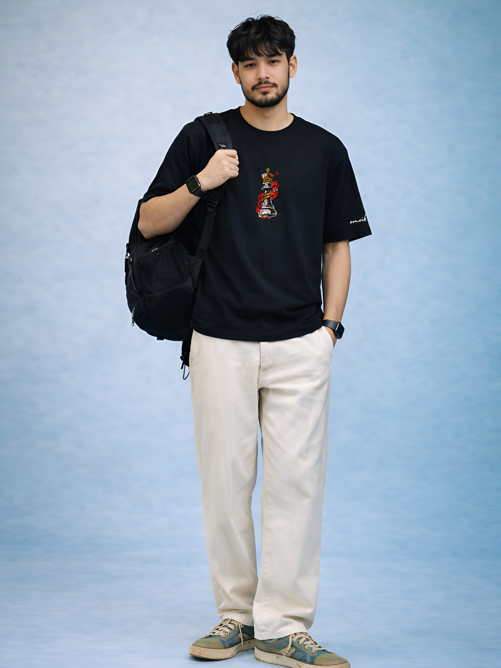 Crowned King Heavyweight Embroidered Tee