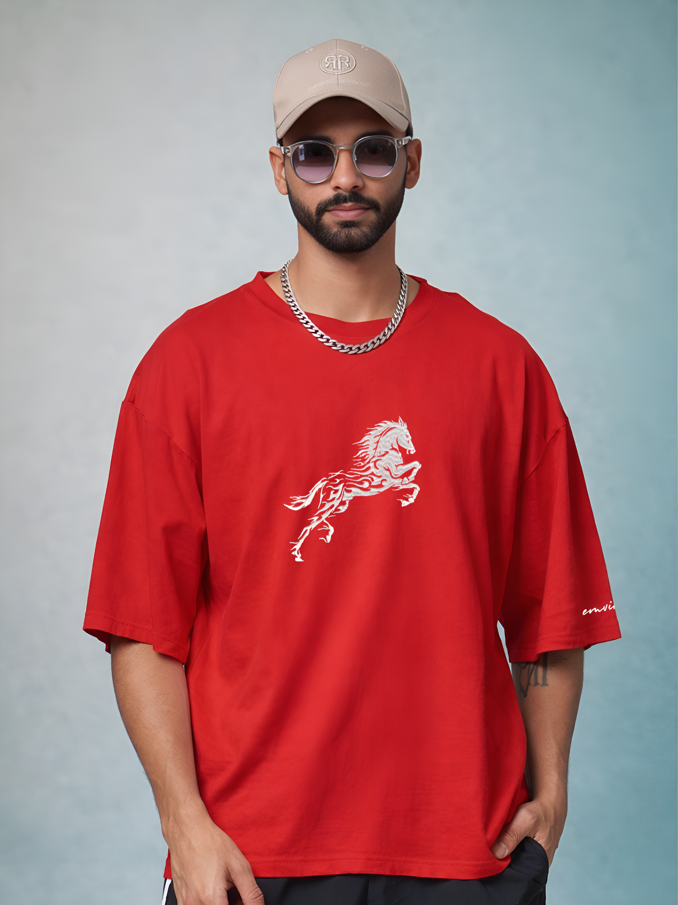 Ember Horse Heavyweight Embroidered Tee