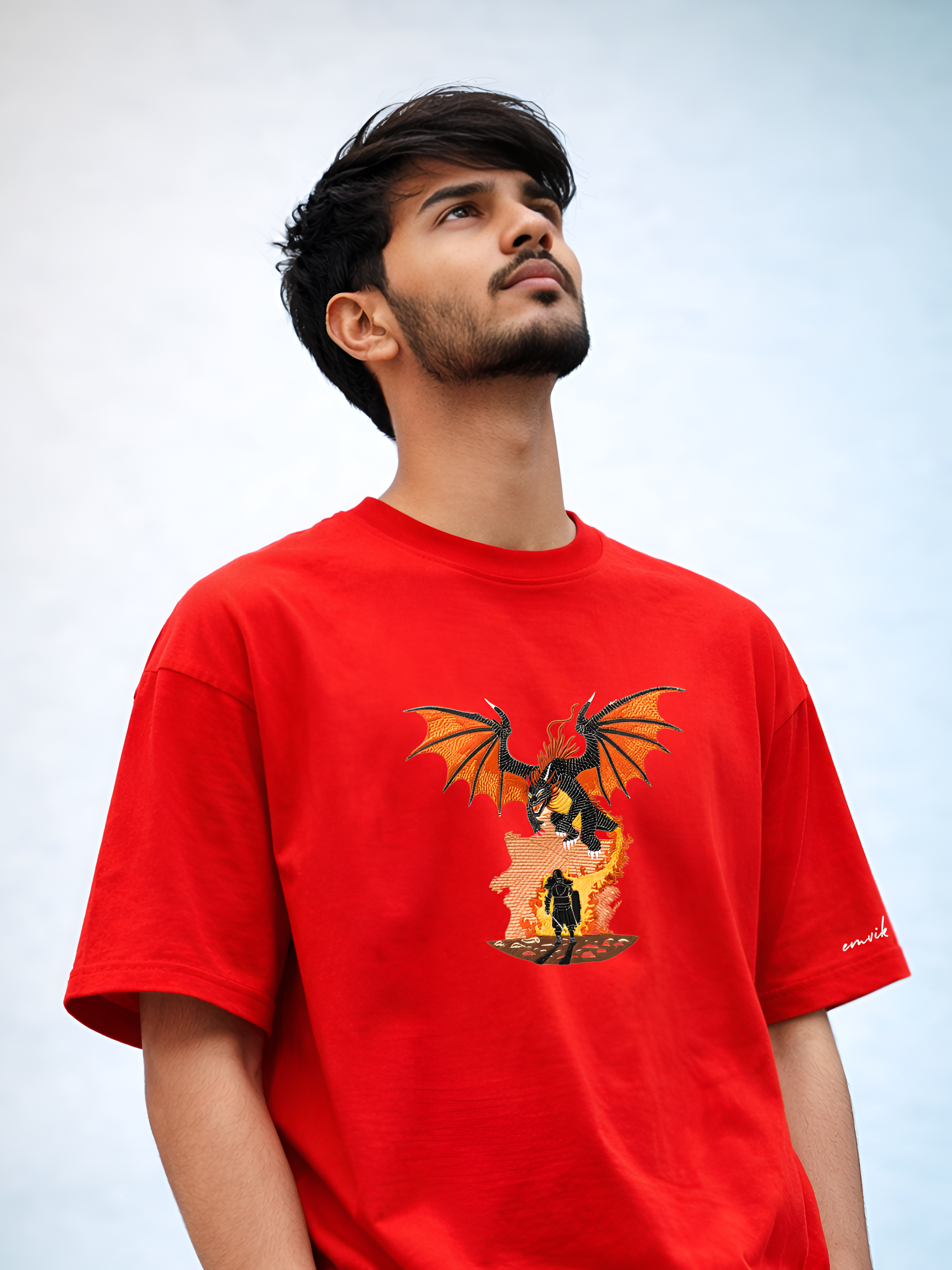 Dragonfire Embroidered T-Shirt