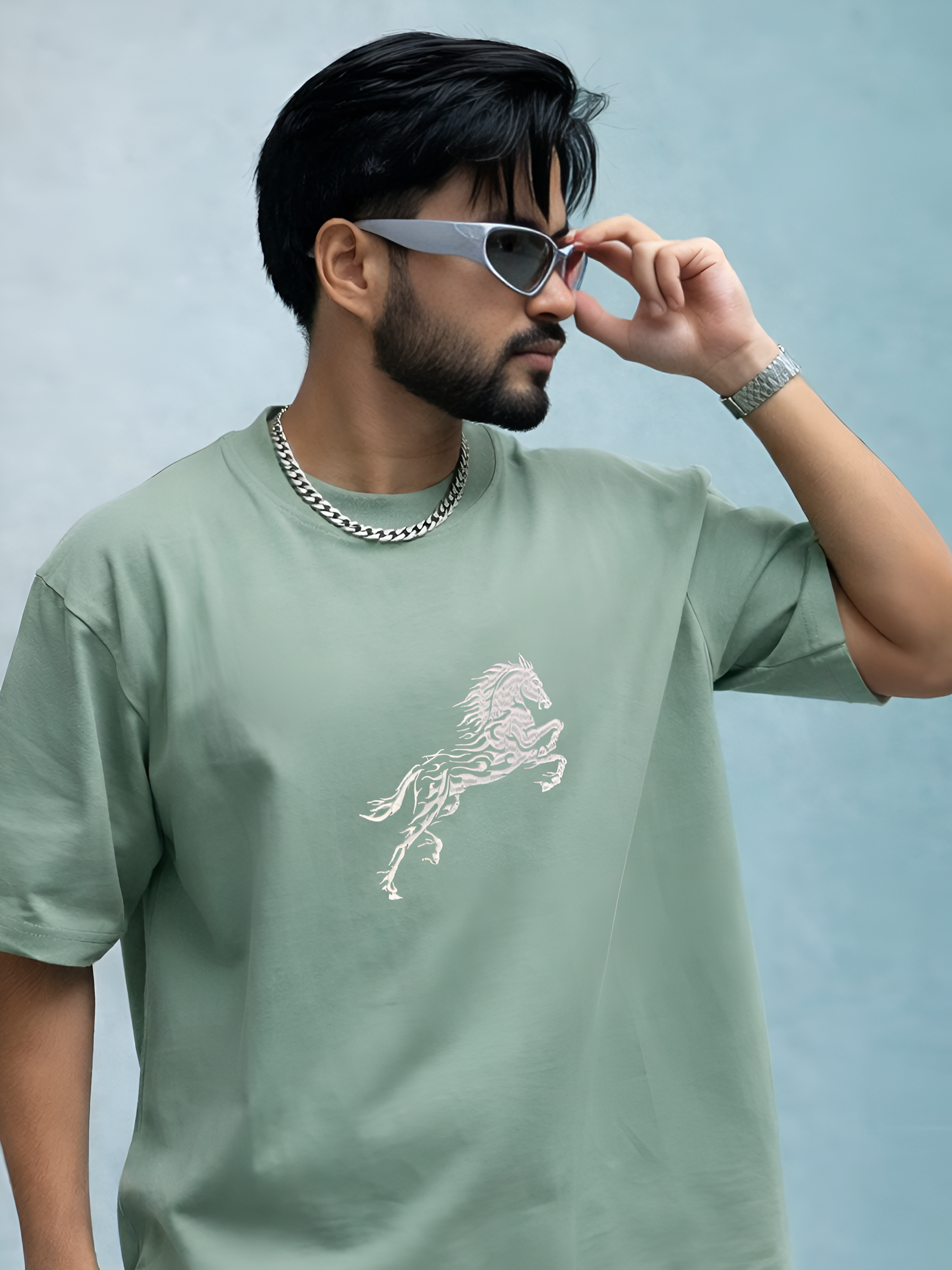Ember Horse Heavyweight Embroidered Tee