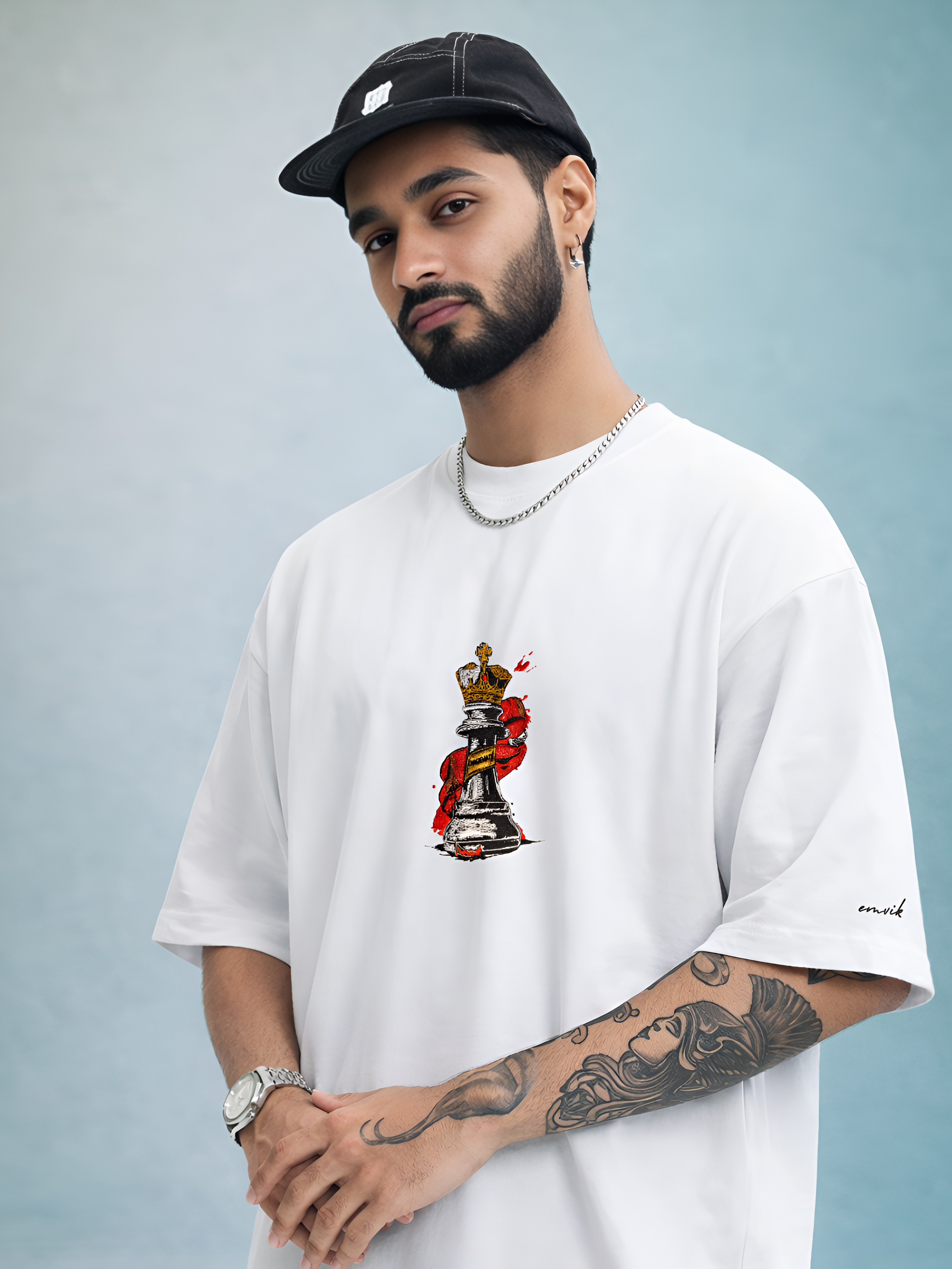 Crowned King Heavyweight Embroidered Tee