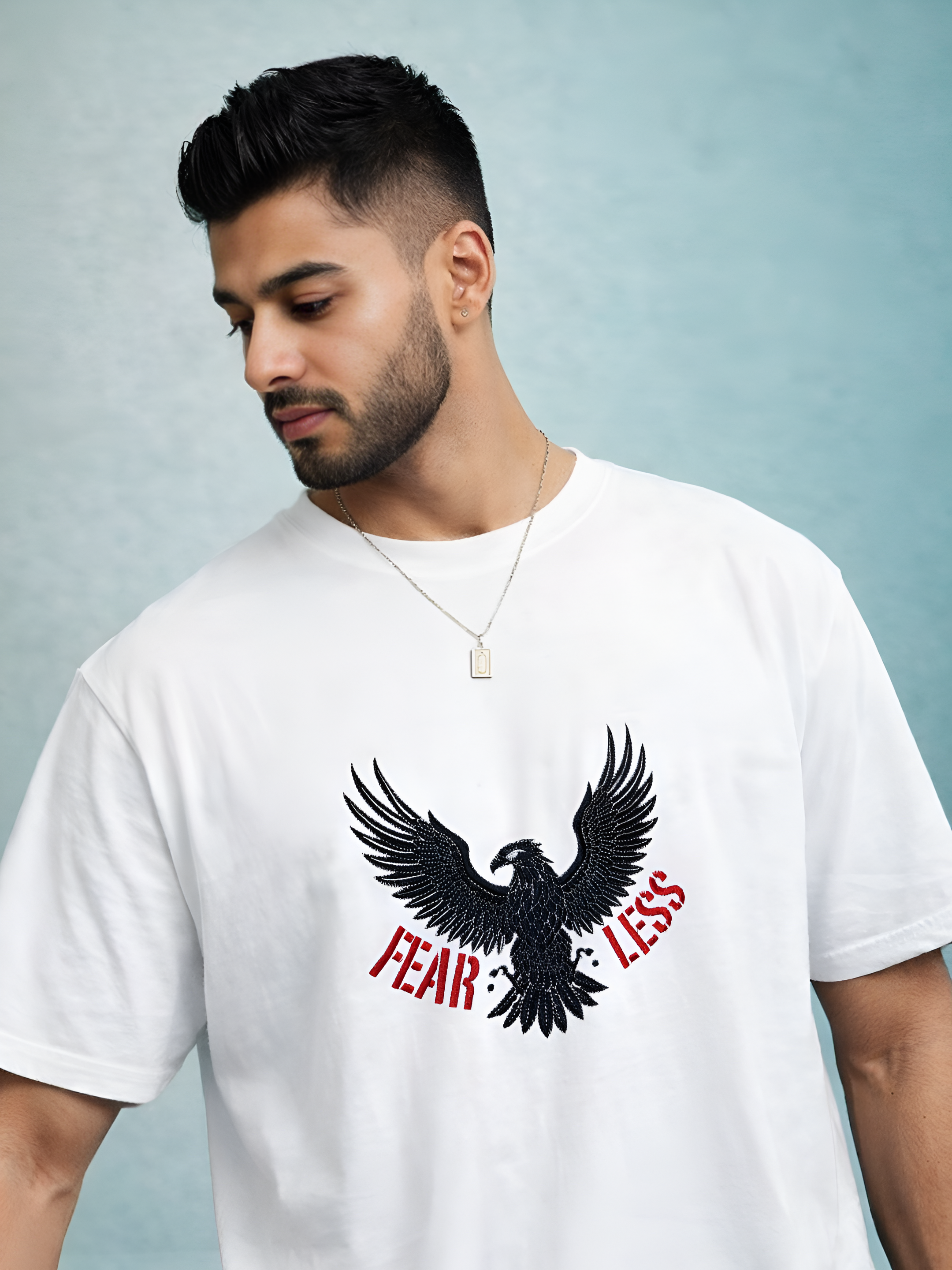 Fearless Eagle Embroidered T-Shirt