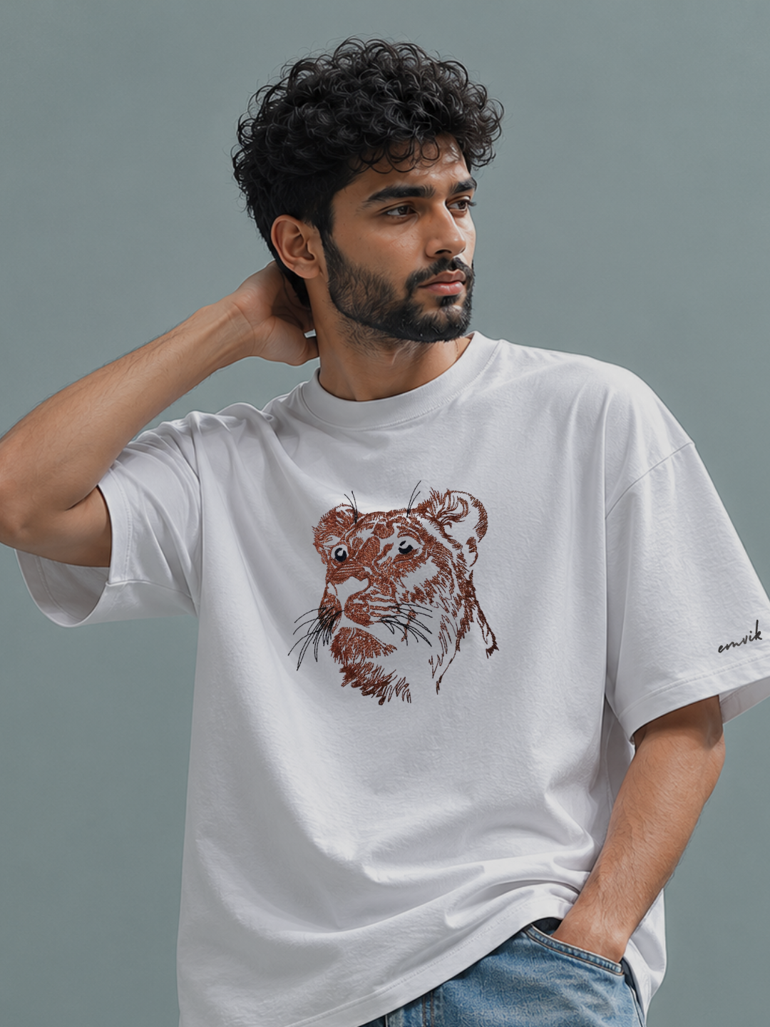 Cleo Heavyweight Embroidered Tee